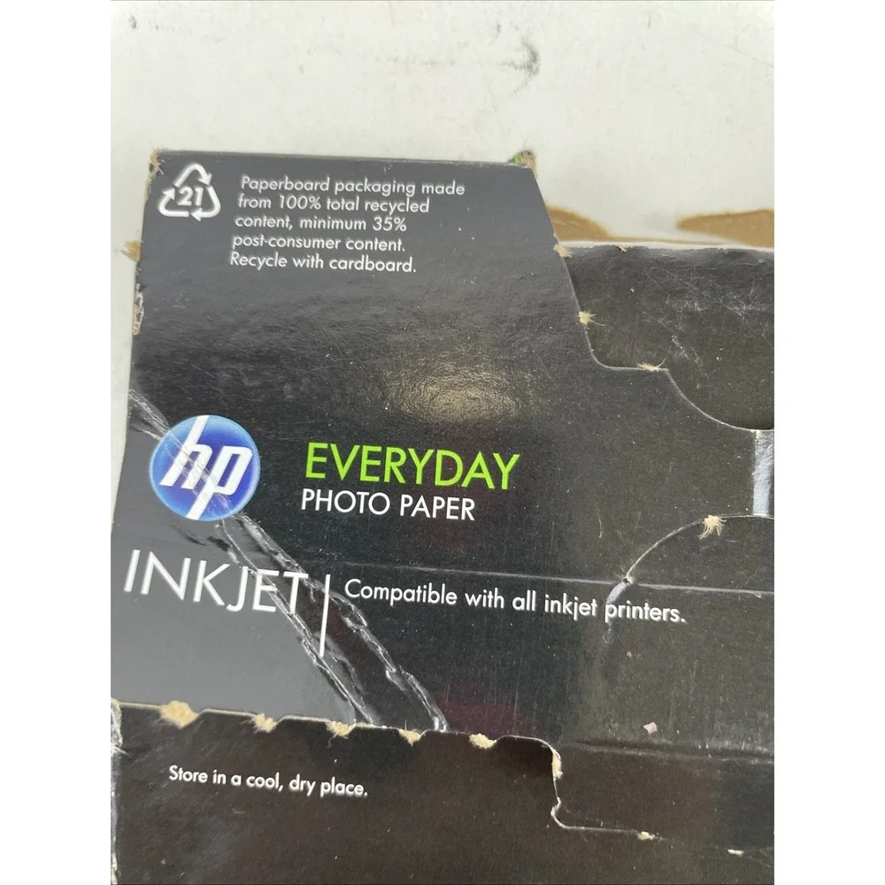 HP Everyday Photo Paper, Glossy, 5 x 7 in. 52 Sheets Opened